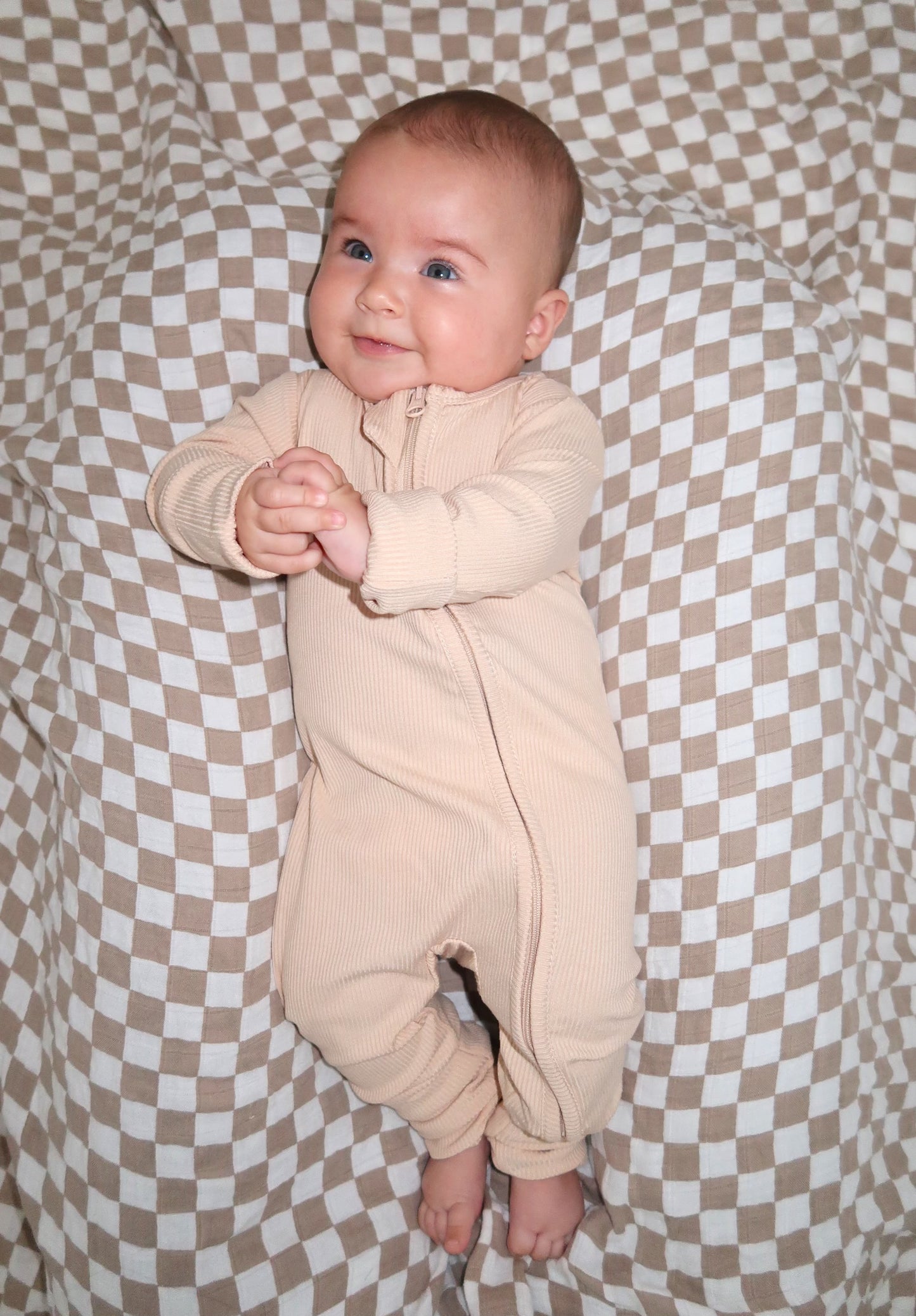 Solid Ribbed Bamboo Zippy Romper